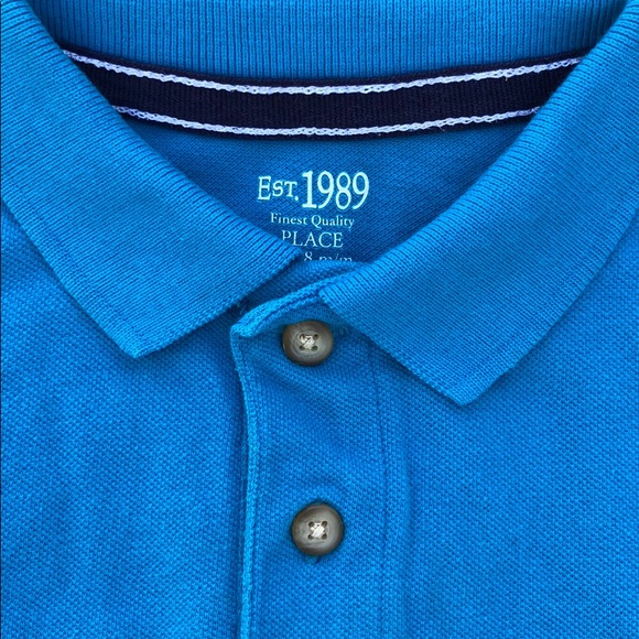 The Children’s Place Polo Type Button Up Shirt Size 12-18m Blue NWOT - Picture 3 of 4